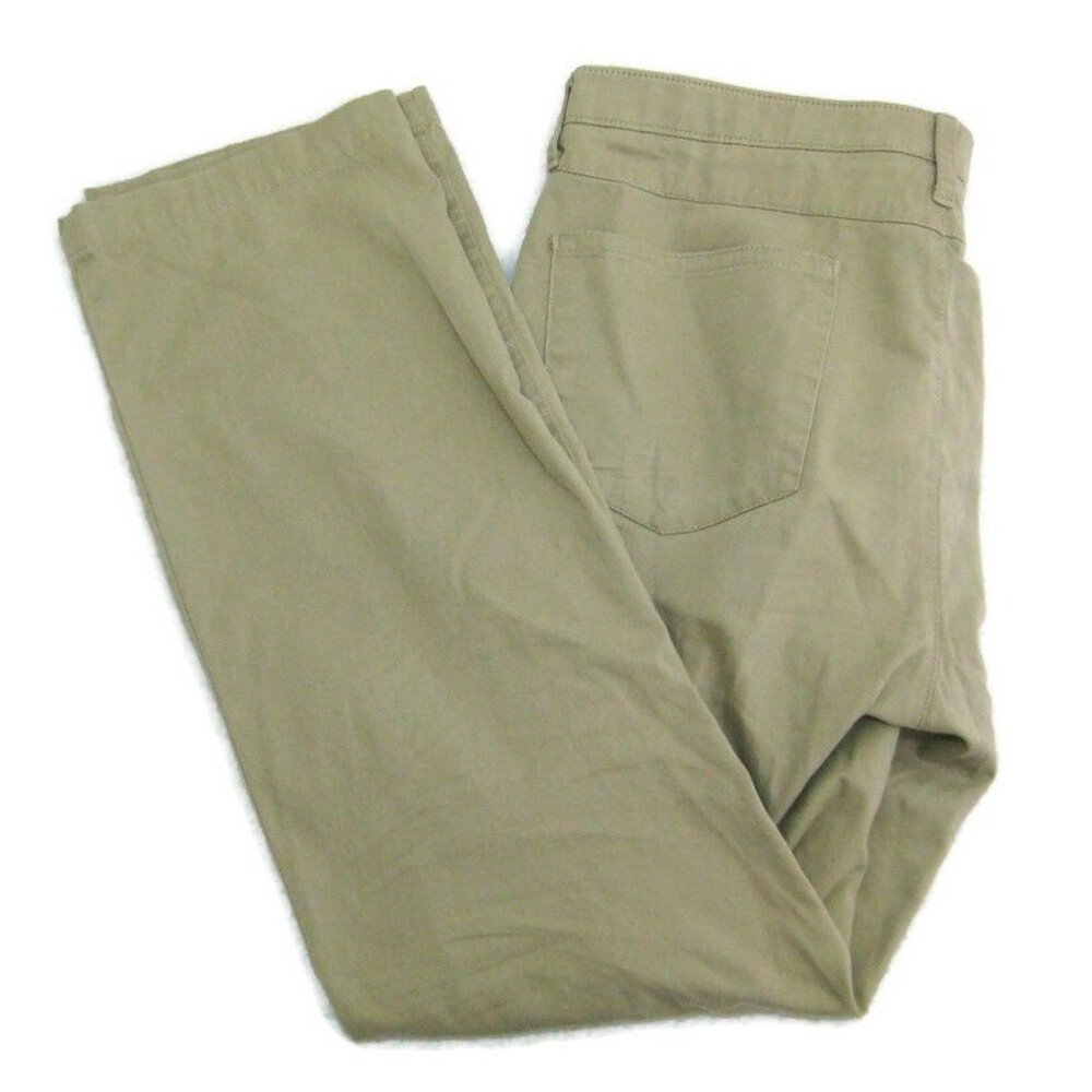 APT. 9 Men's (Size 36x32) Beige Khaki Hybrid Chino Pants Jeans 5 Pockets Zip Fly